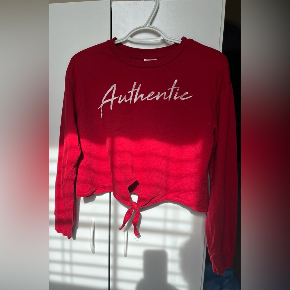 Red crop top